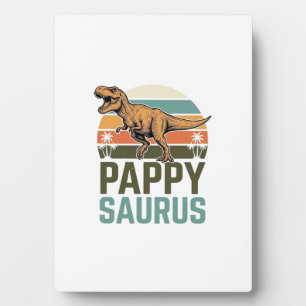 Pappysaurus Lustiger Dinosaurier Vintage Sonnenunt Fotoplatte