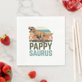 Pappysaurus Lustiger Dinosaurier Vintage Sonnenunt Serviette (Beispiel)