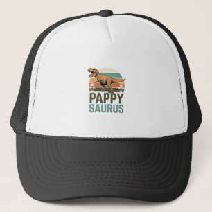 Pappysaurus Lustiger Dinosaurier Vintage Sonnenunt Truckerkappe