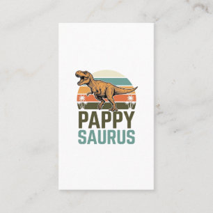 Pappysaurus Lustiger Dinosaurier Vintage Sonnenunt Visitenkarte