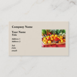 Paprika auf dem Bauernmarkt Visitenkarte