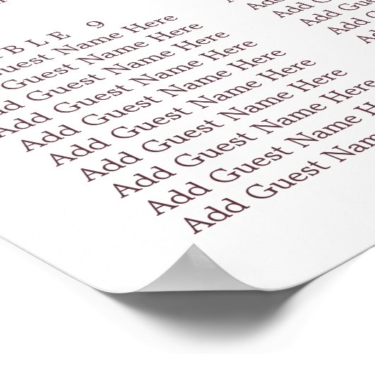 Paprika Burgundy Blumenzettel Poster (Ecke)