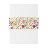 Paprika Burgundy Floral Einladung Bauchband Einladungsbanderole (Rückseitenbeispiel)