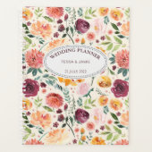 Paprika Burgundy Floral Personalisiert Planner Planer (Vorderseite)
