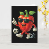Paprika Fußball  Karte (Gelbe Blume)