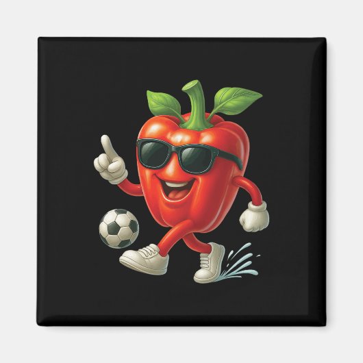 Paprika Fußball  Magnet (Vorne)