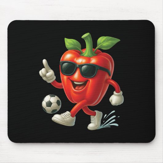 Paprika-Fußball Mousepad (Vorne)