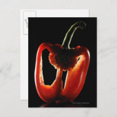 Paprika, Gemüse, schwarzer Hintergrund Postkarte (Vorne/Hinten)