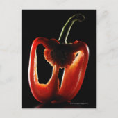 Paprika, Gemüse, schwarzer Hintergrund Postkarte (Vorderseite)