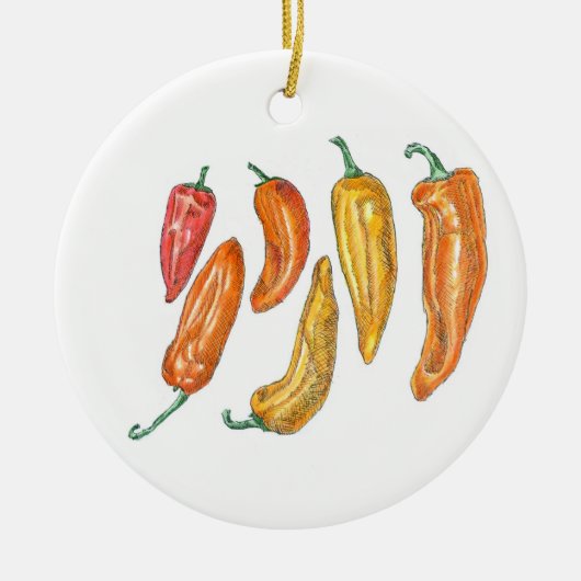 Paprika Keramik Ornament (Vorne)