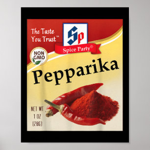 Paprika Konditorei Kostüm Urlaub Gewürzgruppe Kost Poster