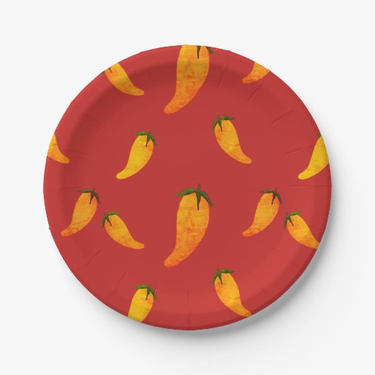 Paprika Pappteller (Vorderseite)