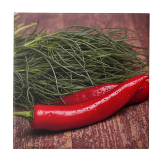 Paprika-Pfeffer Fliese (Vorderseite)