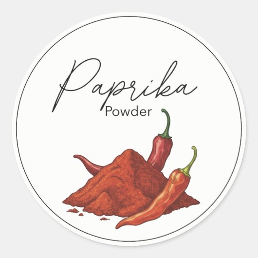 Paprika Runder Aufkleber (Vorderseite)