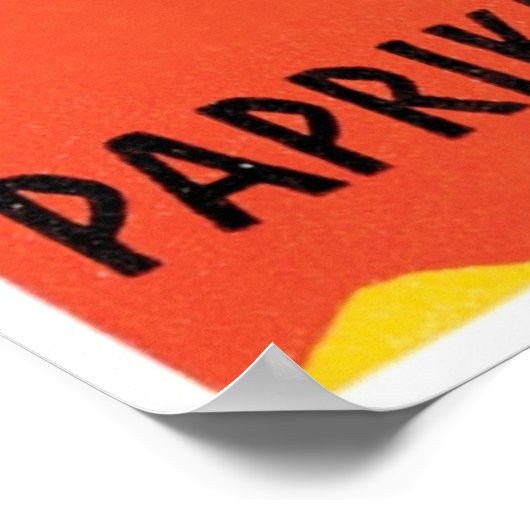 Paprika Spanien Vintages Siegel Poster (Ecke)