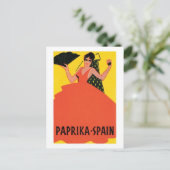 Paprika Spanien Vintages Siegel Postkarte (Stehend Vorderseite)