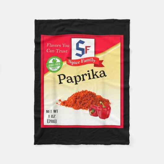 Paprika Spice Group Costume Family Matching Outfit Fleecedecke (Vorderseite)