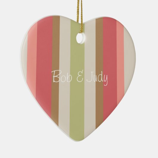 Paprika-Streifen-Muster Keramik Ornament (Rechts)