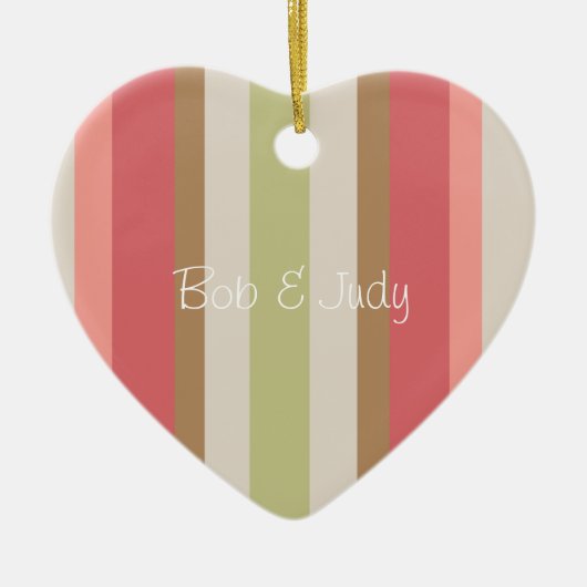 Paprika-Streifen-Muster Keramik Ornament (Vorne)