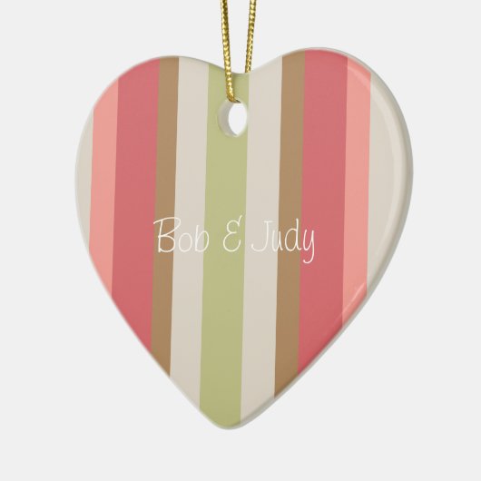 Paprika-Streifen-Muster Keramik Ornament (Links)