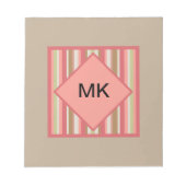 Paprika-Streifen-Muster Notizblock (Vorderseite)