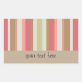 Paprika-Streifen-Muster Rechteckiger Aufkleber (Vorderseite)