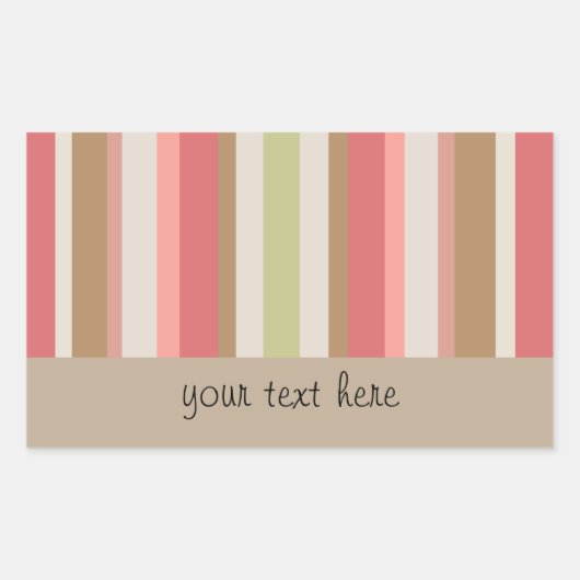 Paprika-Streifen-Muster Rechteckiger Aufkleber (Vorderseite)