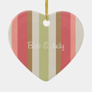 Paprika Stripes Muster Keramik Ornament