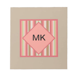 Paprika Stripes Muster Notizblock