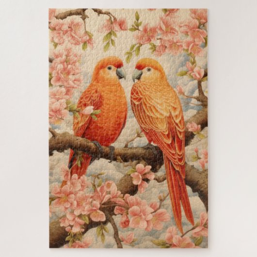 Paprika und Kirschblüte Puzzle (Vertikal)