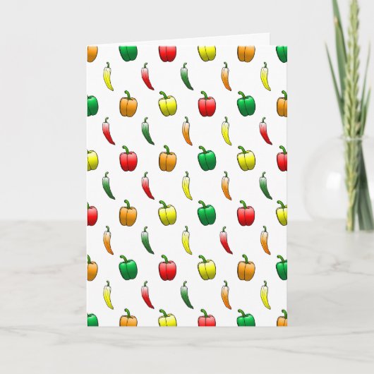 Paprika und lange süße Paprika Einladung (Vorderseite)