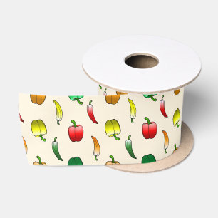 Paprika und süße lange Paprika Satinband