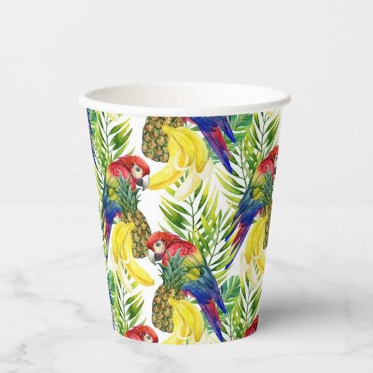 Paprika und tropisches Obst Pappbecher (Vorderseite)