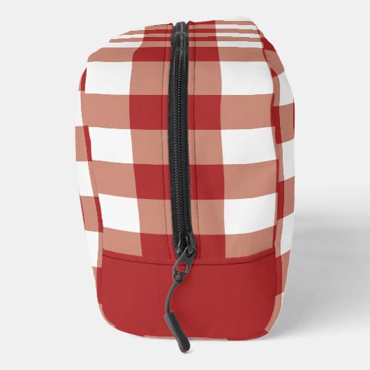 Paprika und White Gingham mit Monogramm Waschbeutel (Rechts)
