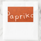 Paprika-Word in Paprika-Pulver Rechteckiger Aufkleber (Tasche)