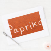 Paprika-Word in Paprika-Pulver Rechteckiger Aufkleber (Umschlag)