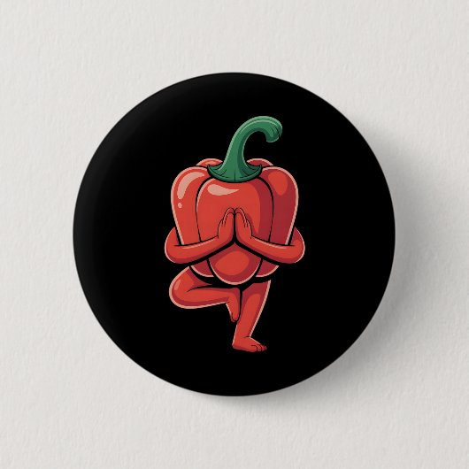 Paprika Yoga Button (Vorderseite)