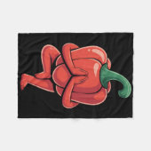 Paprika Yoga  Fleecedecke (Vorderseite (Horizontal))