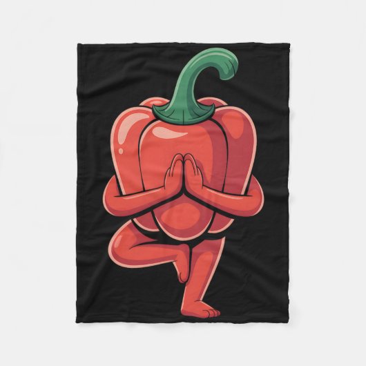 Paprika Yoga  Fleecedecke (Vorderseite)