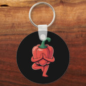 Paprika-Yoga  Schlüsselanhänger (Vorderseite)