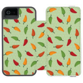 Paprikapfeffermuster Incipio iPhone Geldbeutel-Hülle (Folio Geöffnet)