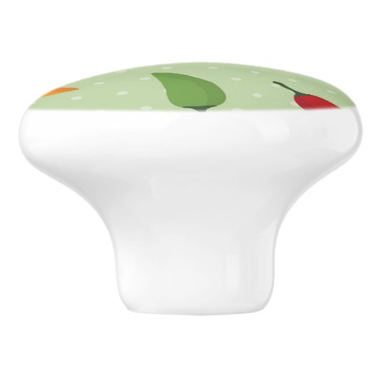 Paprikapfeffermuster Keramikknauf (Seitenansicht)