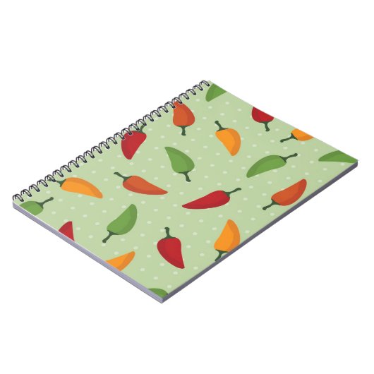 Paprikapfeffermuster Notizblock (Linke Seite)