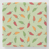 Paprikapfeffermuster Steinuntersetzer (Vorderseite)