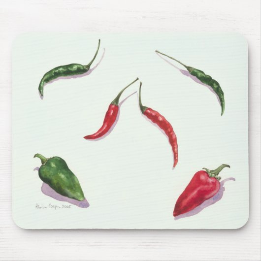 Paprikas und Paprikaschoten 2005 Mousepad (Vorne)