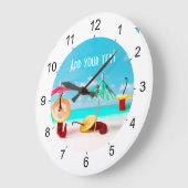 Paprikaschoten am Chili Große Wanduhr (Winkel)