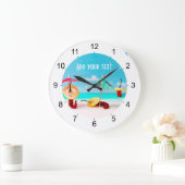 Paprikaschoten am Chili Große Wanduhr (Zuhause)