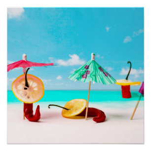 Paprikaschoten am Chili Poster