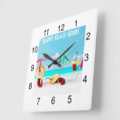 Paprikaschoten am Chili Quadratische Wanduhr (Winkel)