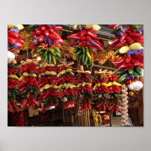 Paprikaschoten am Pike Place Market Poster (Vorne)